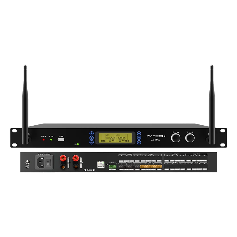 4-Kanal-DSP-Verstärker mit kabellosem Mikrofon